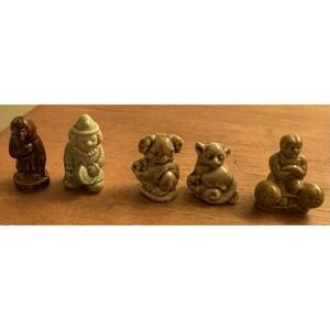 Vintage Lot Of 5 Wade Whimsies Figures England. Circus Figures 1.5" EUC